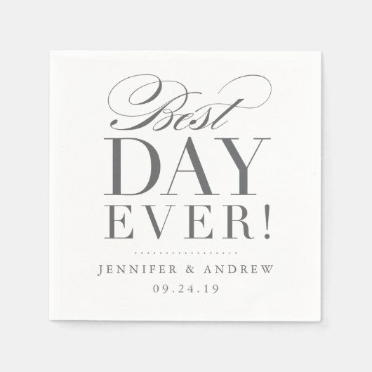 Best Day Ever Wedding Napkin Servetten (Voorkant)