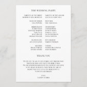 Best Day Ever Wedding Order of Ceremony Programma (Achterkant)