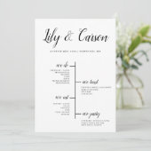 Best Day Ever Wedding Timeline Program Programma (Staand voorkant)
