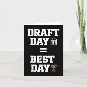 Best Day Fantasy Football Draft Day Celebration T- Kaart