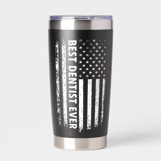 Best Dentist Ever Gift Funny Dentist Appreciation Geïsoleerde Drinkbeker (Voorkant)