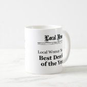 Best Dentist of The Year Newspaper Mug (Devant droit)