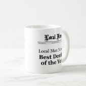 Best Dentist of The Year Newspaper Style Mug - Men (Devant droit)