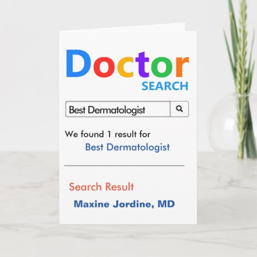 Best Dermatologist Search Bedankkaart (Voorkant)