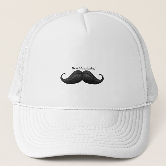 Best Desi Mustache ter wereld - Waxed & Braided Pe Trucker Pet (Voorkant)