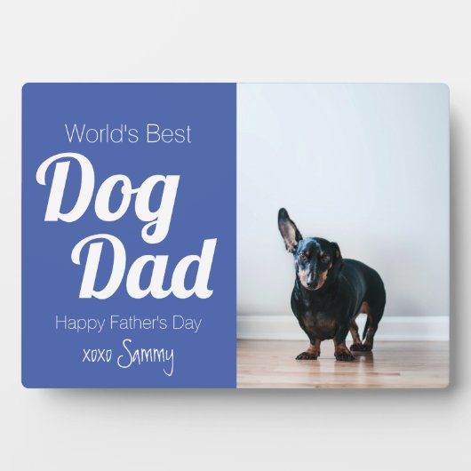 Best Dog Dad Blue Photo Fotoplaat (voorkant)