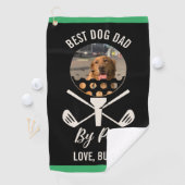 Best Dog Dad by Par Custom Dog Foto Vaderdag Golfhanddoek (Insitu)