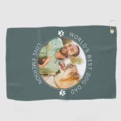 Best Dog Dad by Par Photo Golfhanddoek (Horizontaal)