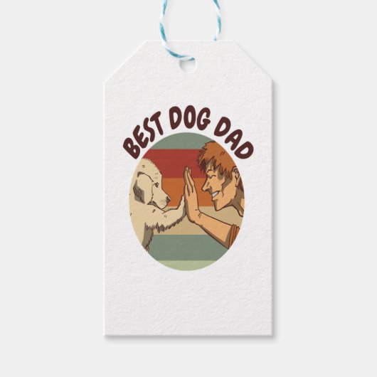 Best Dog Dad Cadeaulabel (Voorkant)