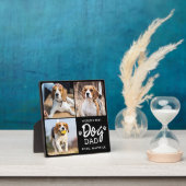 Best DOG DAD Custom 3 Photo Collage Fotoplaat (Insitu)