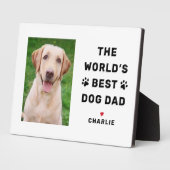 Best Dog Dad Custom Photo Pet Lover Fotoplaat (Zijkant)
