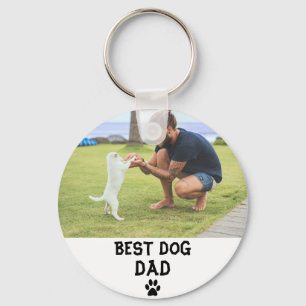 Best Dog dad Custom Photo sleutelhanger, pap gift, Sleutelhanger