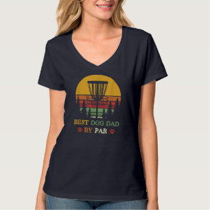 Best Dog Dad door Par Funny Retro Frisbee Go T-shirt
