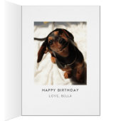 Best Dog Dad Ever Black Dog Face Birthday Kaart (Binnen (Rechts))