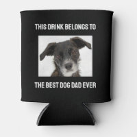 Best Dog Dad Ever Custom Photo Black