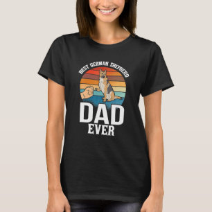 Best Dog Dad ever German Shepherd Retro T-shirt