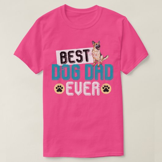 Best Dog Dad Ever German Shepherd T-shirt (Design voorkant)