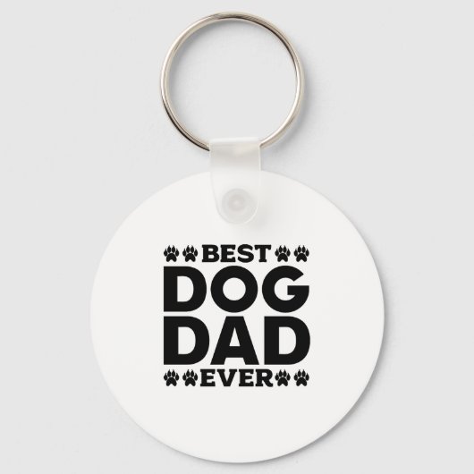 Best Dog Dad Ever - Hondenliefhebber & Hondeneigen Sleutelhanger (Voorkant)