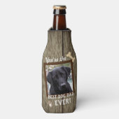 Best Dog Dad ever One Photo Koelbox Flesjeskoeler (Fles Voorkant)
