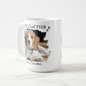 Best Dog Dad ever Personalized Pet Photo Koffiemok (Voorkant links)