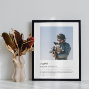 Best Dog Dad ever Personalized Pet Photo Poster