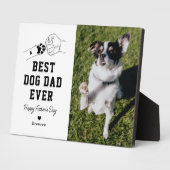 Best Dog Dad ever Photo Fathers Day Fotoplaat (Zijkant)