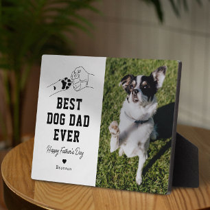 Best Dog Dad ever Photo Fathers Day Fotoplaat