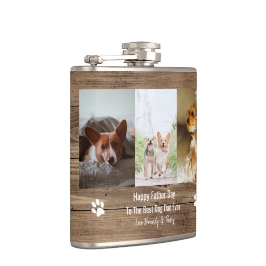 Best Dog Dad ever Photo Fathers Day Heupfles (Rechts)