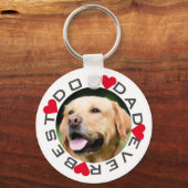 Best Dog Dad Ever Photo Sleutelhanger (Voorkant)