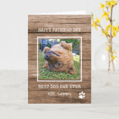 Best Dog Dad Ever Photo Vaderdag Kaart (Gele Bloem)