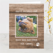 Best Dog Dad Ever Photo Vaderdag Kaart (Gele Bloem)