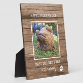 Best Dog Dad Ever Rustic Photo Vaderdag Fotoplaat (Zijkant)
