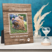 Best Dog Dad Ever Rustic Photo Vaderdag Fotoplaat (Zijkant)