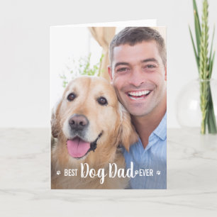 Best Dog Dad Ever Vaderdag Custom Pet Photo Feestdagen Kaart