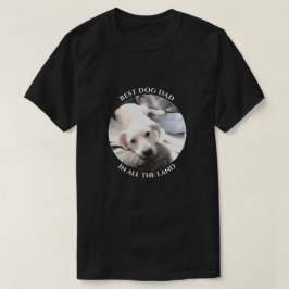 Best Dog Dad Foto van Sweet White Puppy Dog Black T-shirt
