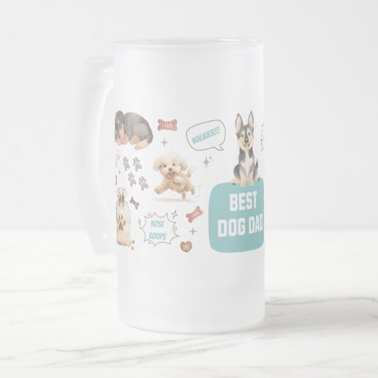 Best Dog Dad Matglas Bierpul (Voorkant links)