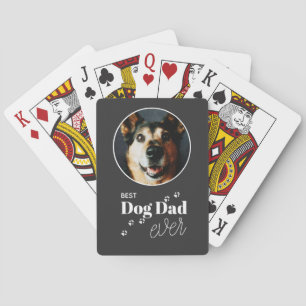 Best Dog Dad Oog Pet Photo Pokerkaarten