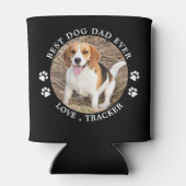 Best Dog Dad Oow Paw Drukt Custom Cute Pet Photo Blikjeskoeler (Achterkant)