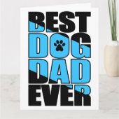 Best Dog Dad over Vader's Day Kaart (Voorkant)