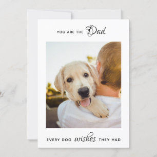Best Dog Dad Personalized Pet Photo Vaderdag Feestdagenkaart