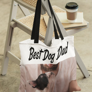 Best Dog Dad Photo Black Draagtas