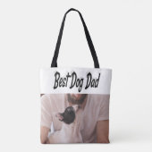 Best Dog Dad Photo Black Draagtas (Achterkant)