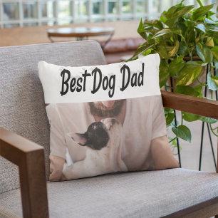 Best Dog Dad Photo Black Kussen