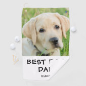 Best Dog Dad Photo Name Golfhanddoek (Insitu)