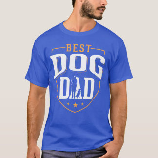 Best Dog Dad Proud Vader Hondenliefhebber familie T-shirt