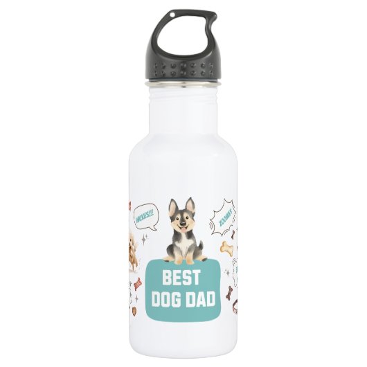 Best Dog Dad Waterfles (Voorkant)