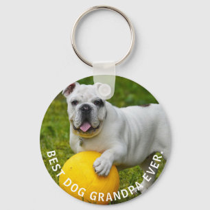 Best Dog Grandpa Ever Custom Photo Sleutelhanger