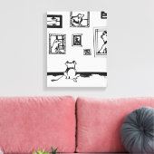 Best Dog Line Drawing by Willowcatdesigns Canvas Afdruk (Insitu (Woonkamer))