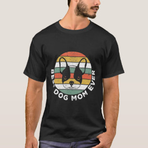 Best Dog Ma Ever Cute Retro French Bulldog T-shirt