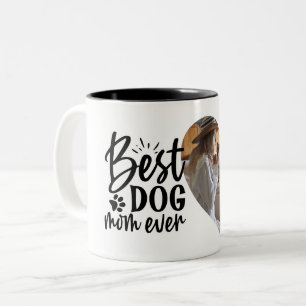 Best Dog Ma Ever Name Pet Foto Tweekleurige Koffiemok